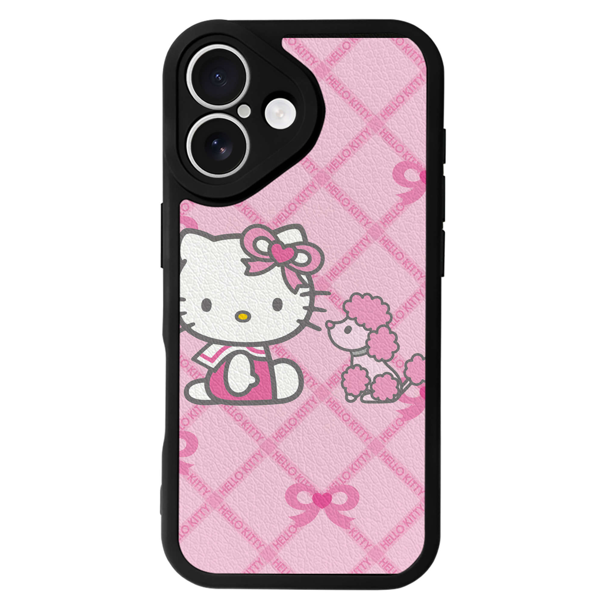 （画像用） Hello Kitty ハローキティ 【iPhone 16シリーズ対応】シリコンスマホケース（レザー調） 材質：シリコン